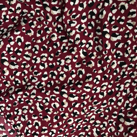 Shein Red Cheetah Print Button Up Dress Medium - Picture 4 of 7